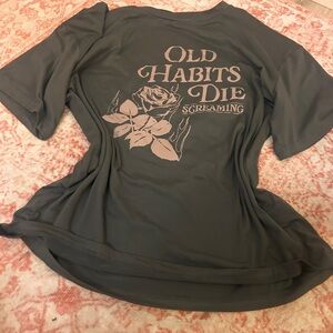 SHEIN Dark Gray Graphic Tee